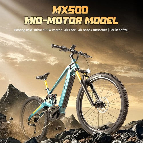 RANDRIDE MX500 elektrische fiets, 500W middenmotor, 48V 15Ah