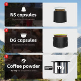HIBREW H4C draagbare espressomachine, handmatige koffiemachine voor op de camping