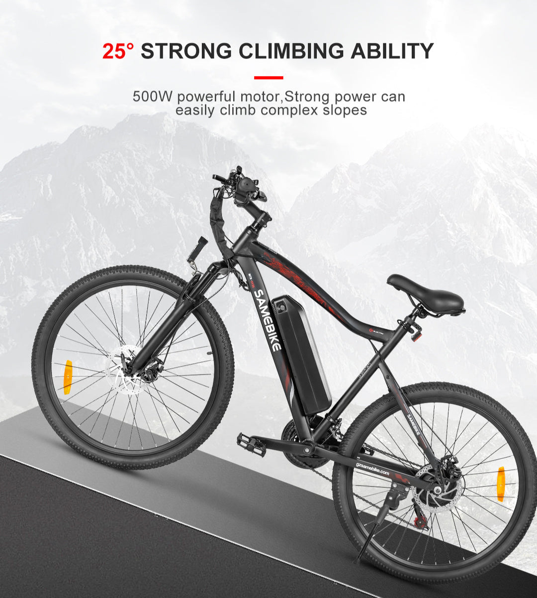 Samebike SY26-II elektrische mountainbike 500W 
