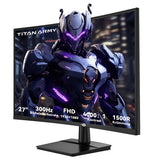 TITAN ARMY C27A1H Gaming Monitor, 27 inch 1500R Curved VA-scherm, 1920*1080, 300Hz