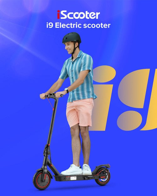 iScooter i9 opvouwbare elektrische scooter met 8,5 inch luchtbanden en 350W vermogen.