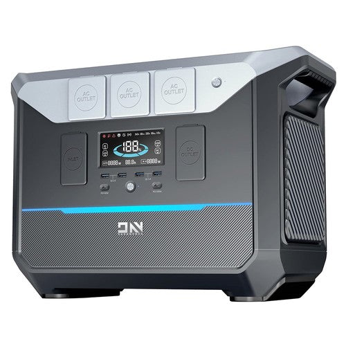 DaranEner NEO2000 draagbaar stroomstation, 2073,6 Wh LiFePO4-batterij, zonnegenerator, 2000 W