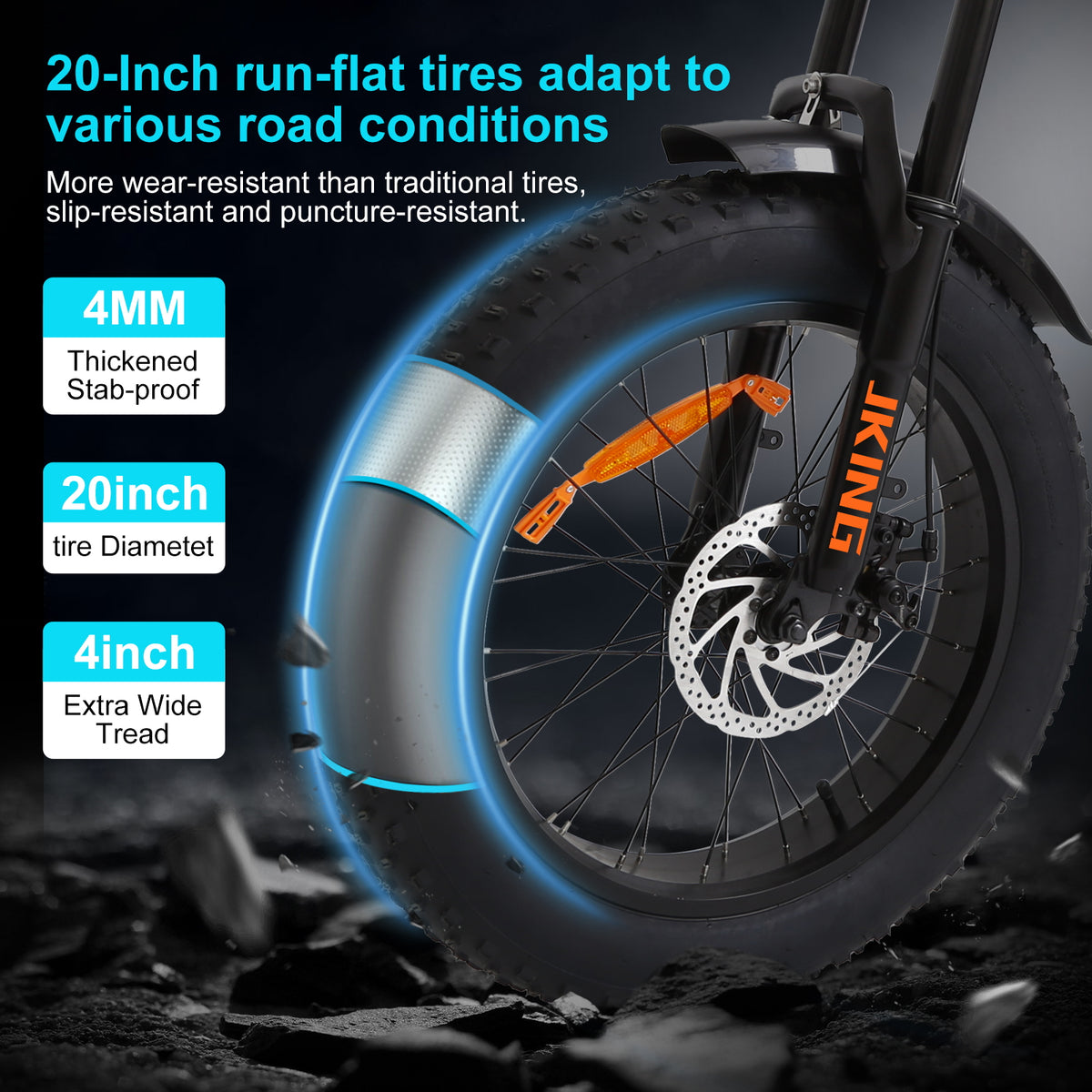 JKING FXH-002 elektrische fiets 48V 15.6AH 500W