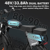 Hidoes B9 elektrische fiets, 750W motor, 48V 18.2Ah+15.6Ah dubbele accu