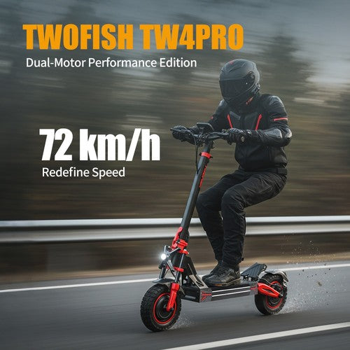 TWOFISH TW4 PRO elektrische scooter, 1000W*2 Motor, 60V 23Ah