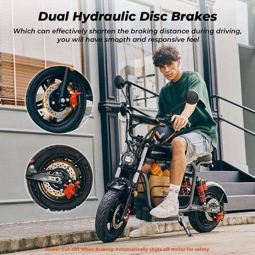 iScooter DX5 elektrische scooter, 1500W motor, 48V 15,6Ah
