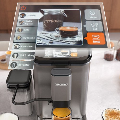 HiBREW H16 automatische espressomachine met ingebouwde molen, 20 bar