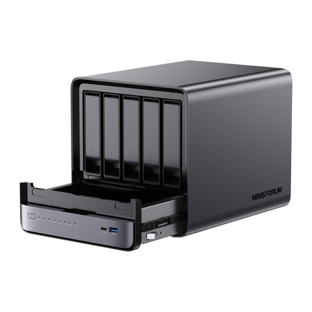 MINI PC Minis Forum NAS N5 Pro AMD Ryzen AI 9 HX Pro 370, 32GB+128GB O