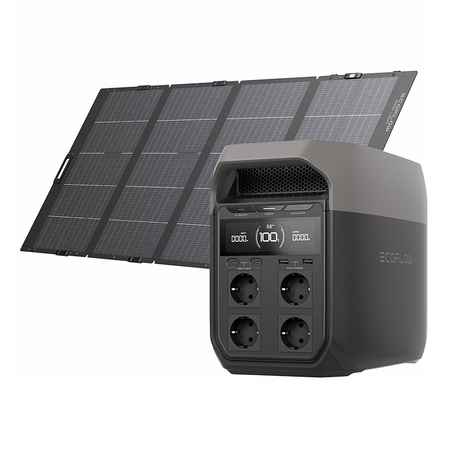 EcoFlow Delta 3 powerstation + 400W fotovoltaïsch paneel.