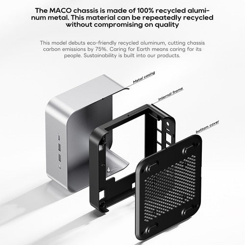 AOOSTAR MACO Mini PC, AMD Ryzen 7 Pro 6850H 8 cores max. 4,7 GHz, 24 GB LPDDR5 RAM 1 TB SSD