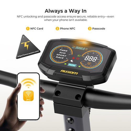 Ausom K20 Pro Elektrische Scooter, 1000W Motor, 48V 18Ah