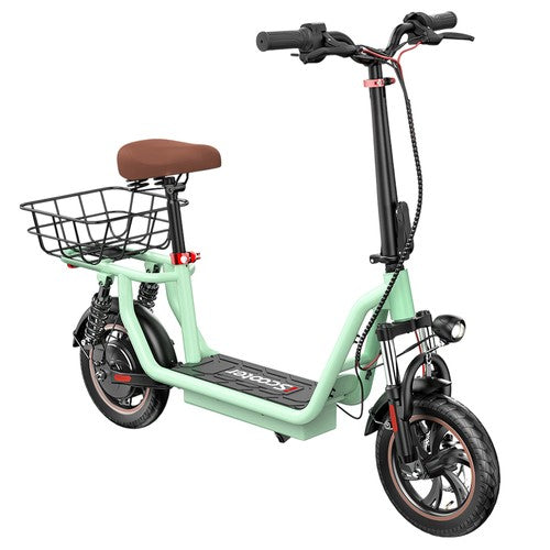 iScooter i12 elektrische scooter met zitje en achtermand, 500W