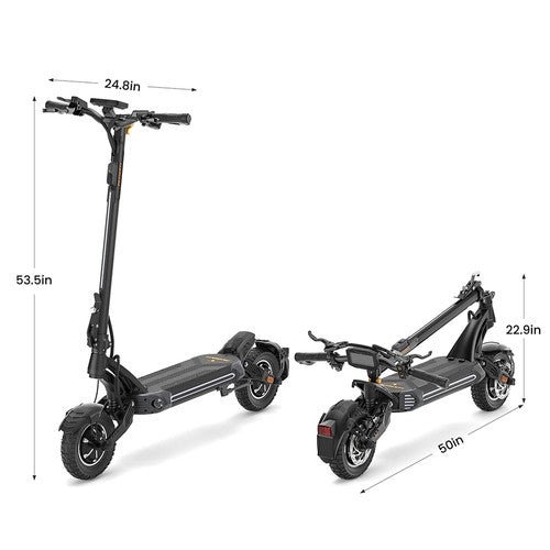 Ausom SR1 elektrische scooter, 2x 1000W motor, 52V 20,8Ah