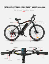 Samebike SY26-II elektrische mountainbike 500W 