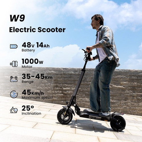 iScooter W9 elektrische scooter, 1000W motor, 48V 14Ah