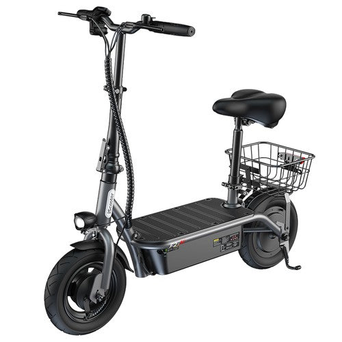 iScooter F2 elektrische scooter 500W met zadel en achtermand