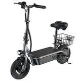 iScooter F2 elektrische scooter 500W met zadel en achtermand
