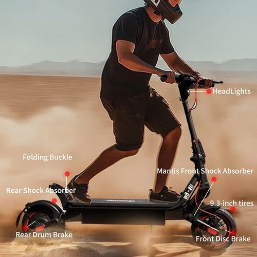 iScooter W8 elektrische scooter met 500W motor, 48V en 10,4Ah accu.