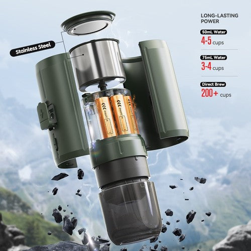 HIBREW H4C draagbare espressomachine, handmatige koffiemachine voor op de camping