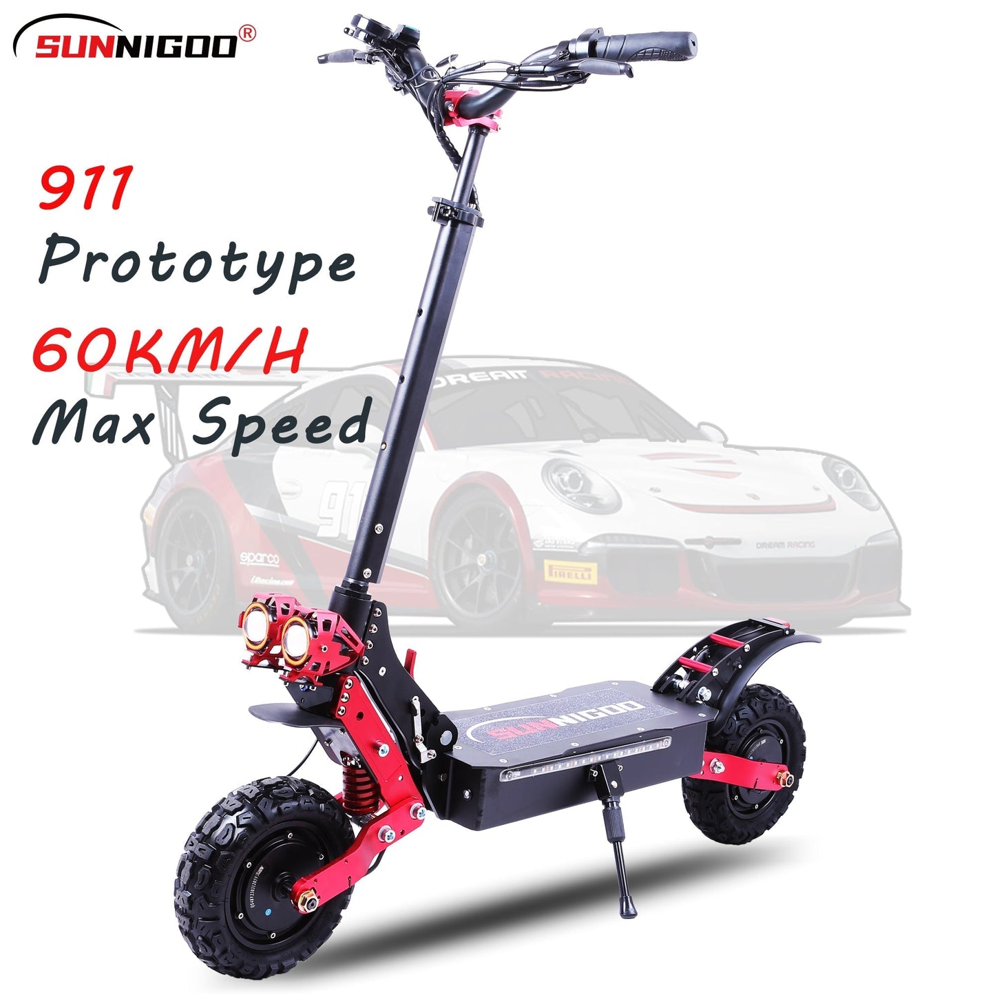 Elektrische scooter ES-X7 1800W*2 dubbele motor