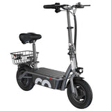 iScooter F2 elektrische scooter 500W met zadel en achtermand