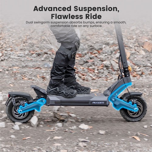 Ausom DT2 Pro elektrische scooter, 2x 1100W motor, 52V 23,4Ah