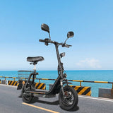 TWOFISH M5 PRO-E elektrische scooter met zitje en achtermand, 500W