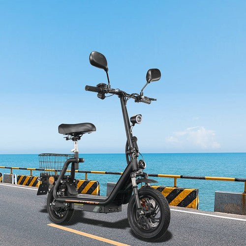 TWOFISH M5 PRO-E elektrische scooter met zitje en achtermand, 500W