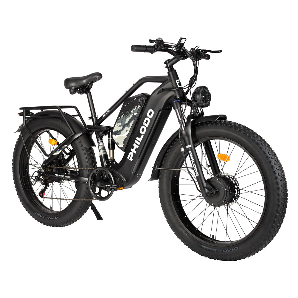 PHILODO Jumbo Dual Motor Dubbele Accu Volledig Geveerde Elektrische Fiets