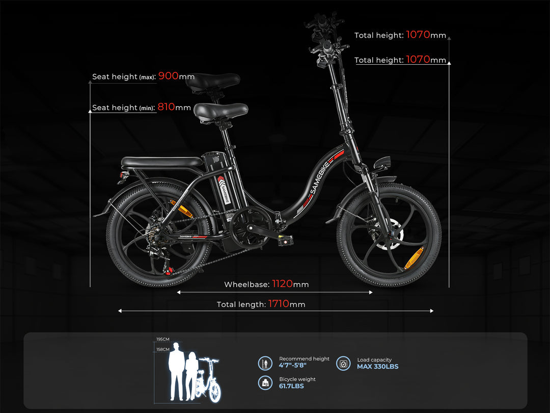 SAMEBIKE CY20 elektrische fiets 350W 13Ah