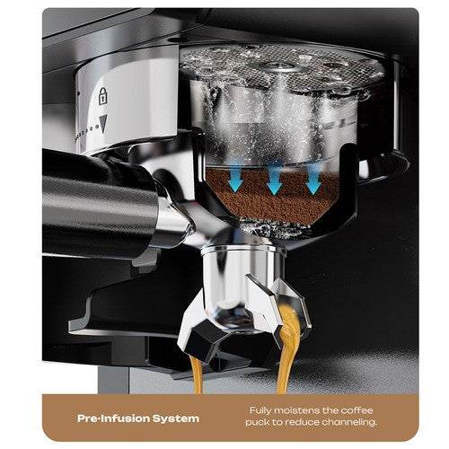 HiBREW H20 All-in-One Koffiemachine met Ingebouwde Koffiemolen, Dubbele Warme & Koude Extractie