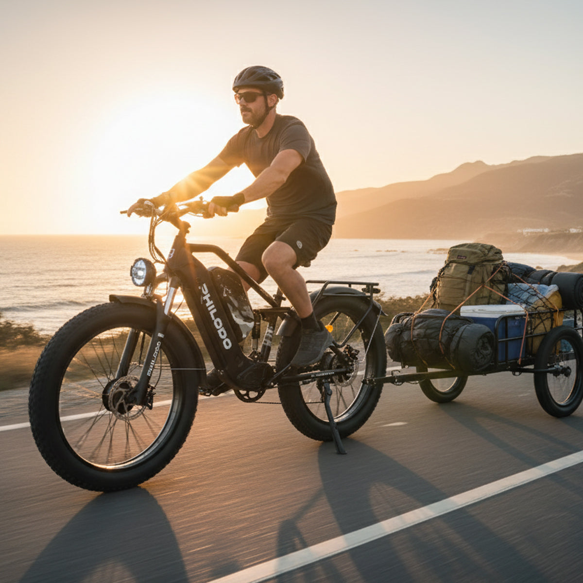 PHILODO Jumbo Dual Motor Dubbele Accu Volledig Geveerde Elektrische Fiets
