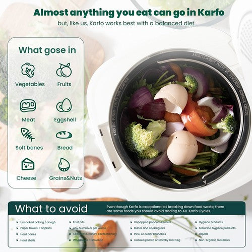 Karfo UF006-EC elektrische keukencomposter