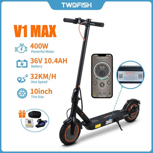 TWOFISH V1 MAX elektrische scooter, 400W motor