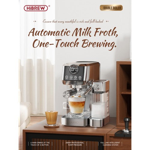 HiBREW H13A 3-in-1 halfautomatische koffiemachine met 6 koffiestanden