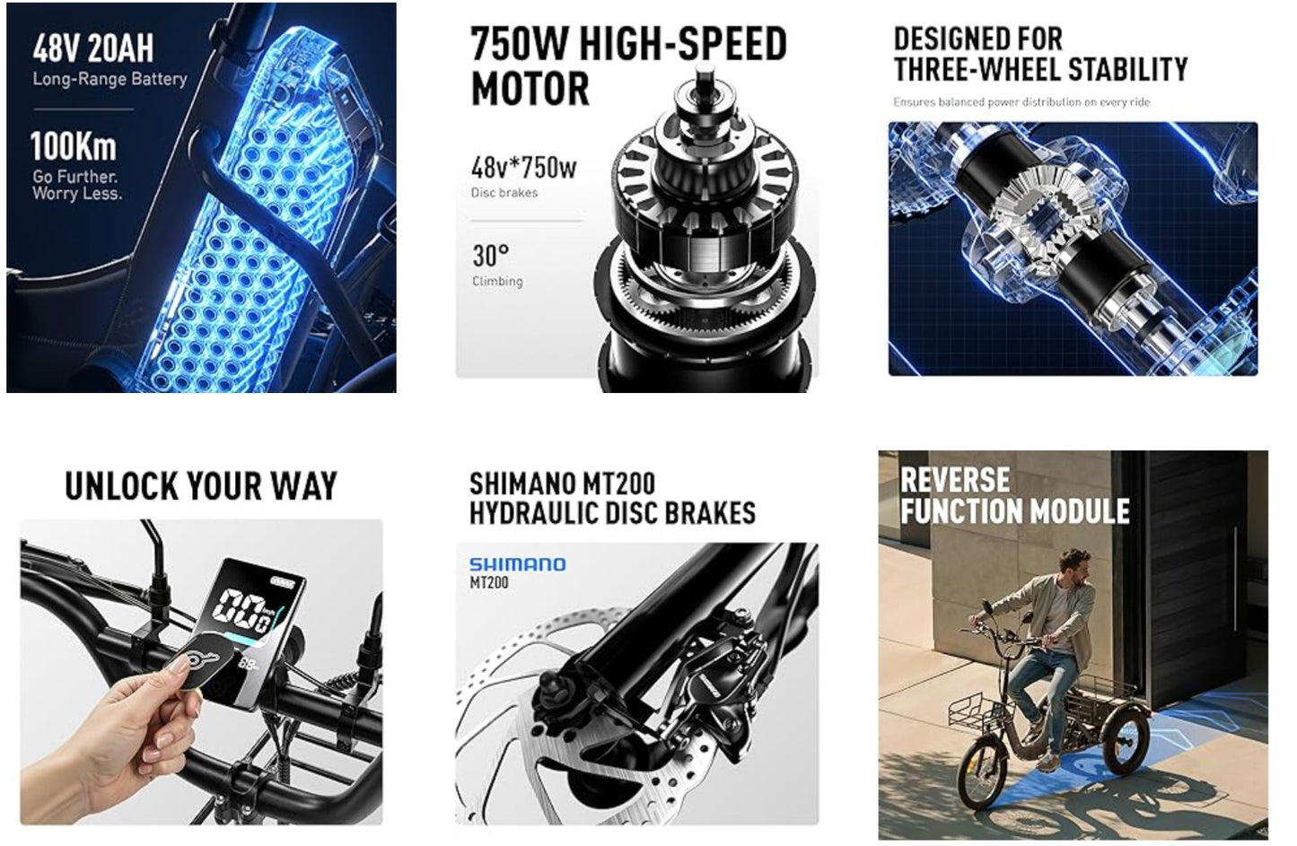 Cysum AG1 Pro Opvouwbare Elektrische Driewieler