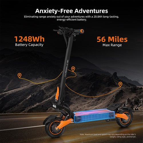 Kugoo LX10+ elektrische scooter, 2x 1400W motor, 60V 20,8Ah