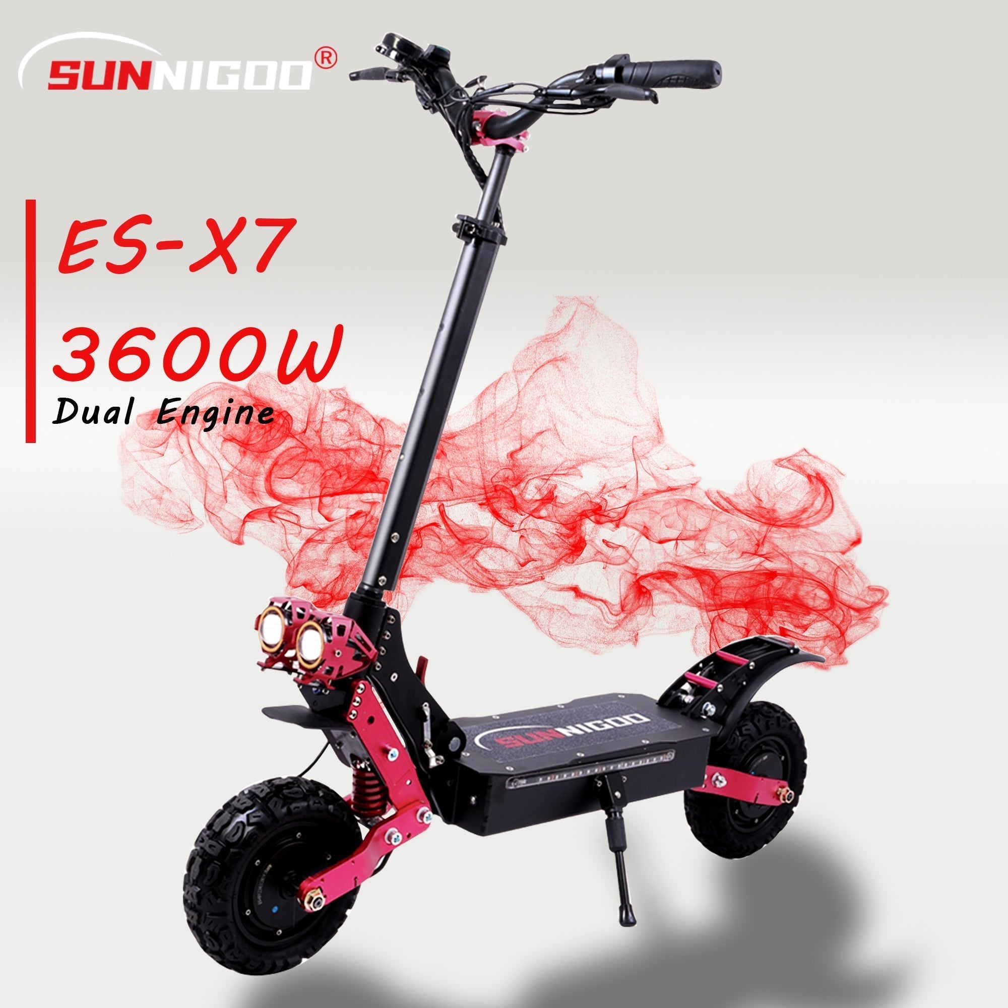 Elektrische scooter ES-X7 1800W*2 dubbele motor