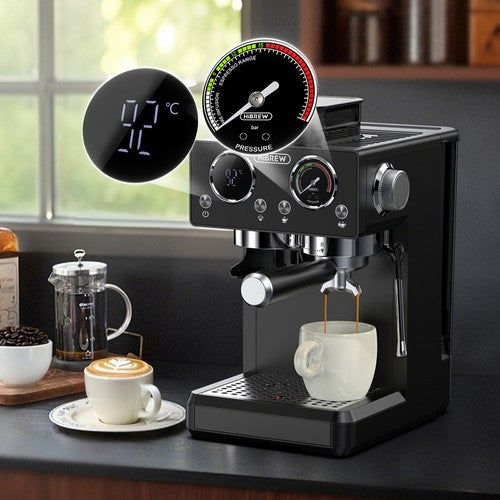 HiBREW H20 All-in-One Koffiemachine met Ingebouwde Koffiemolen, Dubbele Warme & Koude Extractie