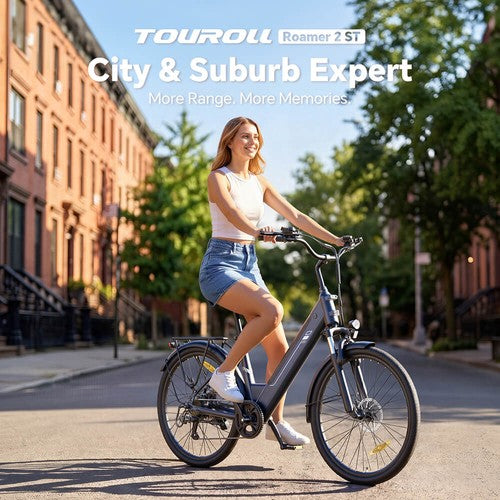 Touroll Roamer 2 ST elektrische fiets met lage instap, 250W motor, 36V 15.6Ah