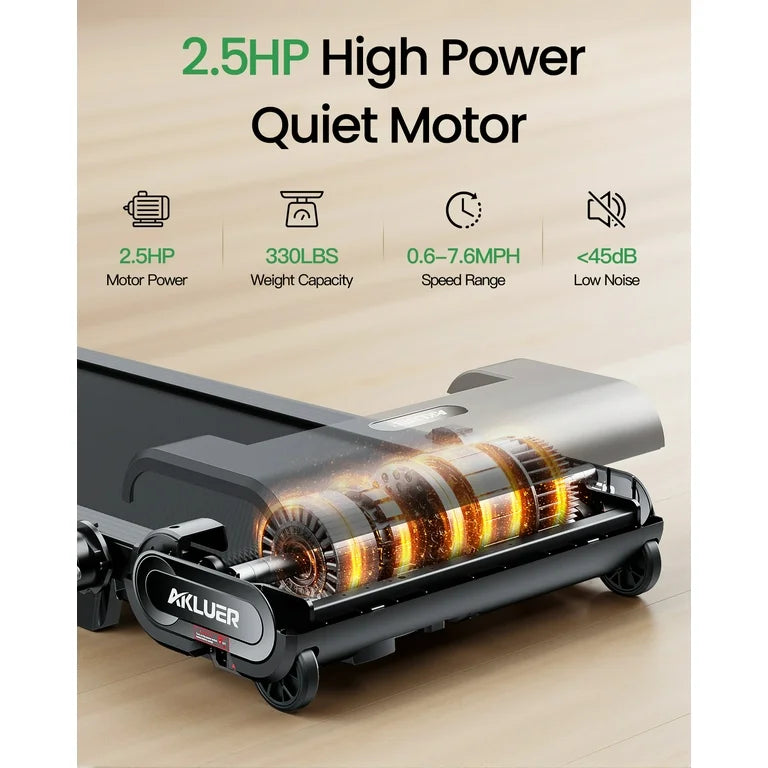 AKLUER H1-B Loopband met 13% Automatische Helling, 2.5 PK Stille Motor