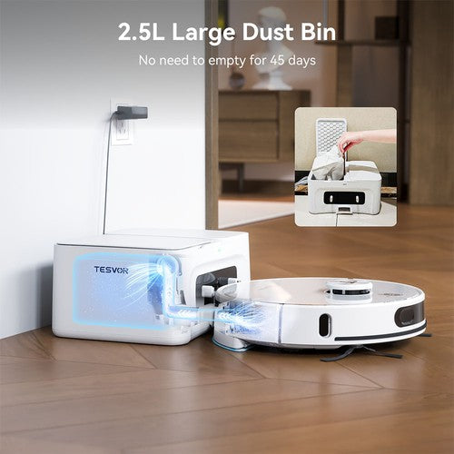 Tesvor S8 Max Robotstofzuiger, 3-in-1 Stofzuigen/Veeg/Dweilen, 8000 Pa