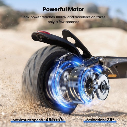 iScooter W9 elektrische scooter, 1000W motor, 48V 14Ah