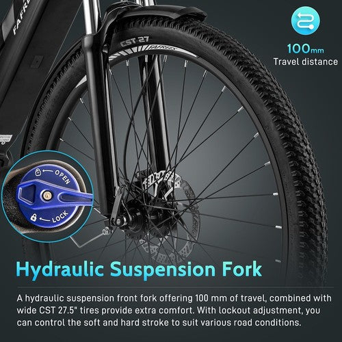 Fafrees FM8 Pro elektrische fiets met 27,5 inch luchtbanden, 36V 250W middenmotor.