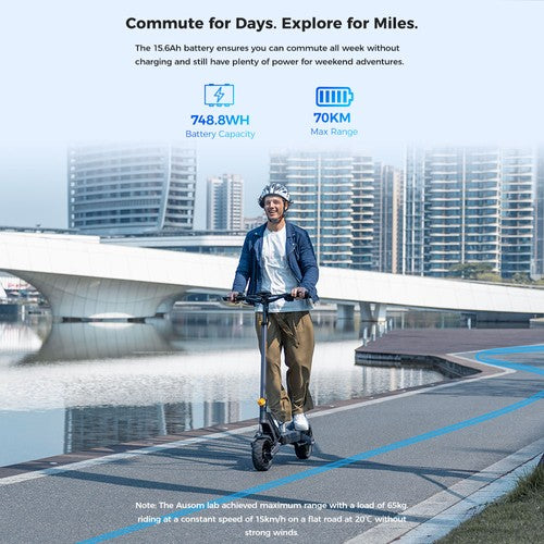 Ausom L2 elektrische scooter, 800W motor, 48V 15,6Ah