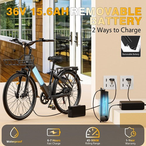 E·Bycco V1 elektrische fiets, 250W motor, 36V 15,6Ah