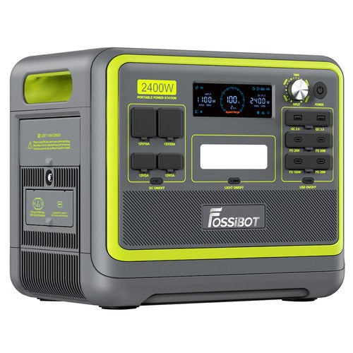 FOSSiBOT F2400 draagbaar energiestation, 2048Wh LiFePO4-batterij, 2400W vermogen, zonnegenerator