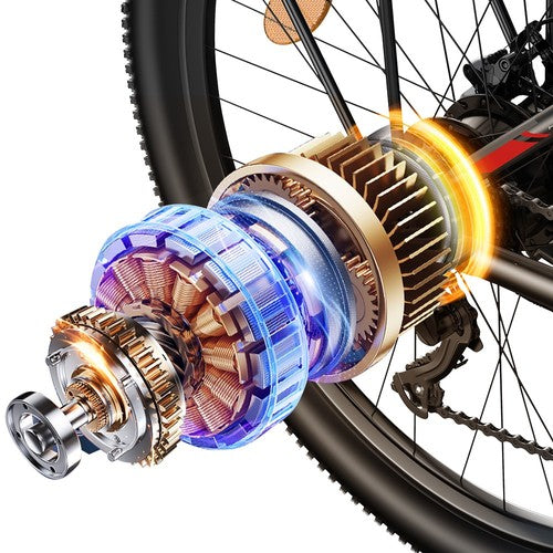 FENGQS Q8 elektrische fiets, 750W motor, 48V 17,5Ah, 50 km/u