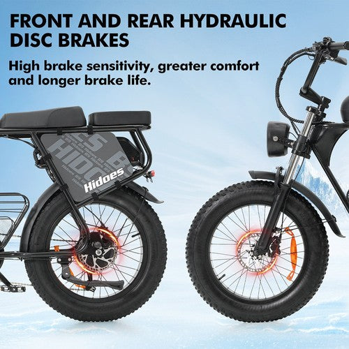 Hidoes B9 elektrische fiets, 750W motor, 48V 18.2Ah+15.6Ah dubbele accu