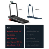 ROBORE U18F opvouwbare loopband met 15% hellingshoek, maximale snelheid 10,5 km/u